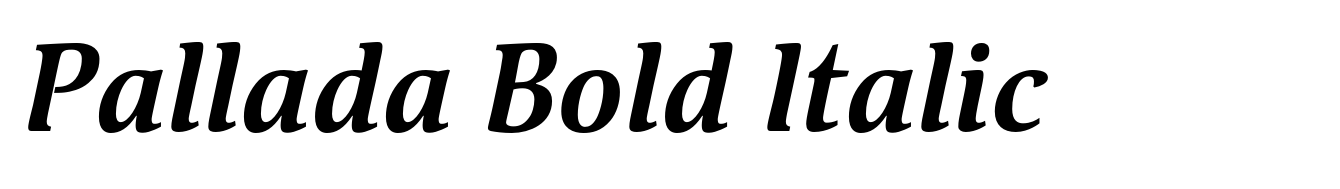 Pallada Bold Italic